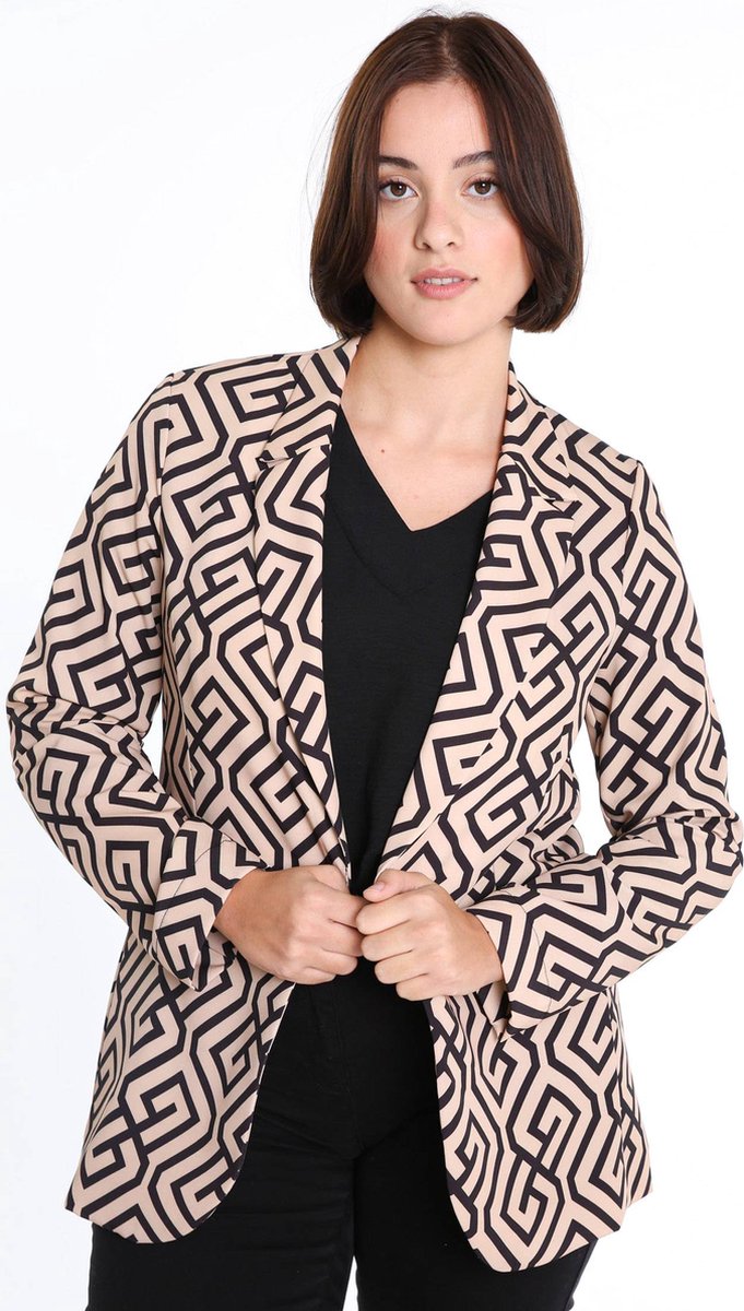 Cassis Halflange blazer met grafische print