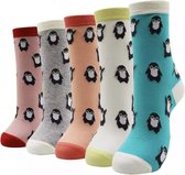 Set sokken - sokkenset van 5 paar - Unisex Sokken - Herensokken - Damessokken - Pinguïnsokken - Pinguin - Multipack - Maat 35-40