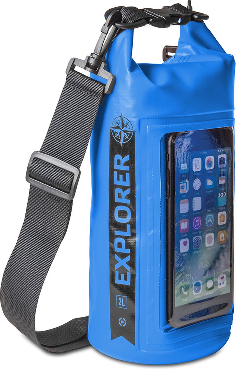 Celly - Explorer Rugtas Waterdicht met Telefoon Compartment 2 liter - Kunststof - Blauw
