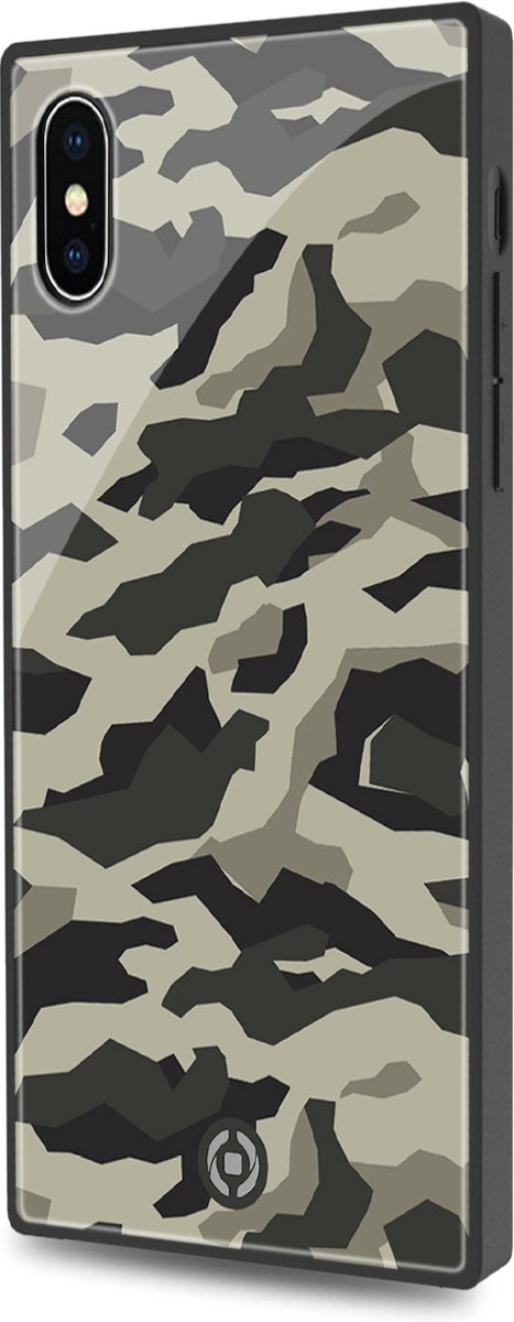Celly Telefoonhoes Diamond Square Voor Iphone X/xs Groen/zwart
