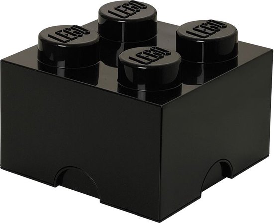 Lego - Opbergbox Brick 4 - Polypropyleen - Zwart
