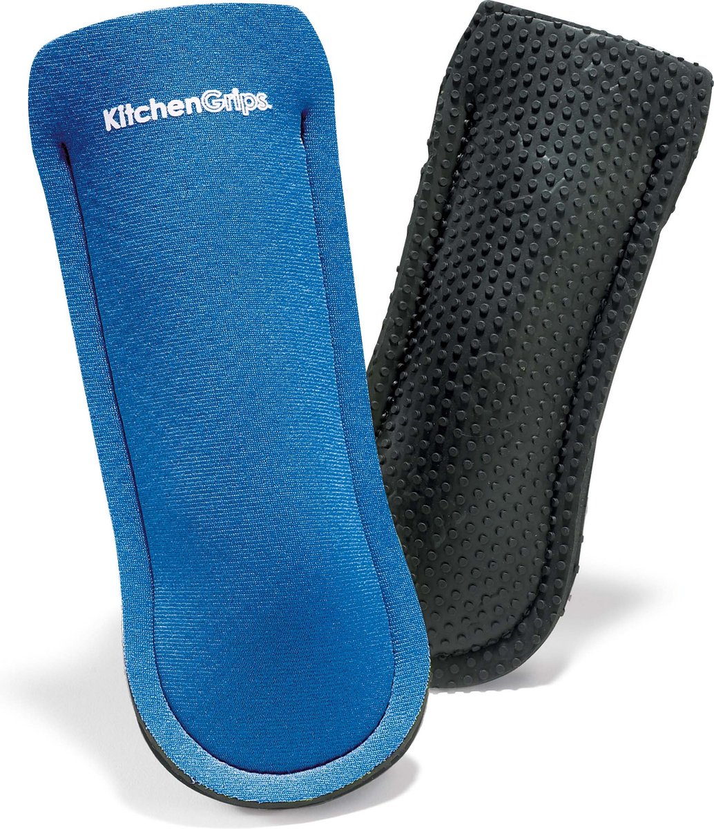 KitchenGrips - FLXAprene pannenlap - pannenhouder - neopreen - set 2 stuks - zwart/blauw
