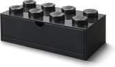 Lego - Opbergbox Bureaulade Brick 8 - Kunststof - Zwart