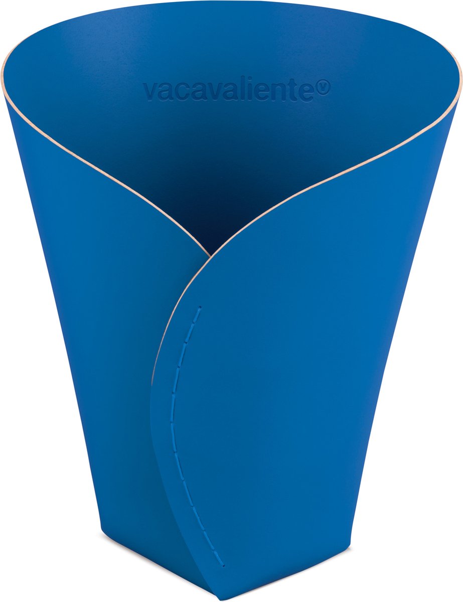 Vacavaliente - Studio Opbergmand Medium - Gerecycled Leer - Blauw