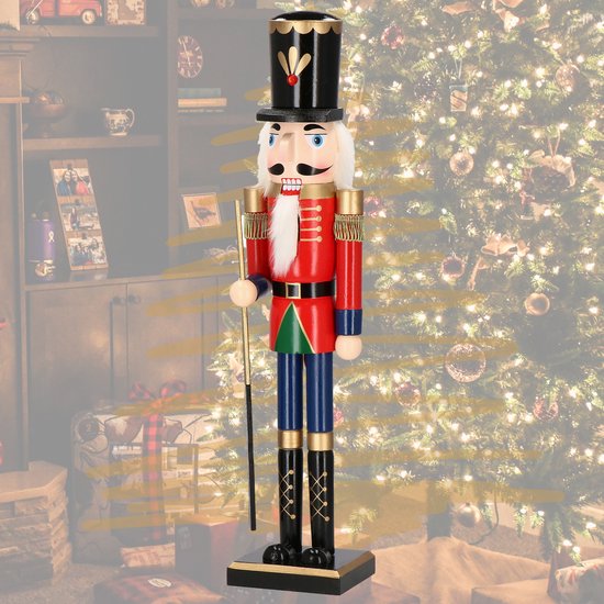 Figurines Casse-Noisette en Bois, Jouets de Noël, Garde de Table, Décor pour Maison, Jardin, ixde Noël, Nik, 30cm  15