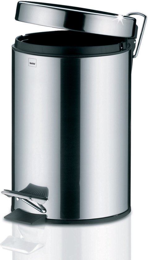 Stampa Pedaal Afvalemmer Silent Close - 3 l - Zilver - Kela