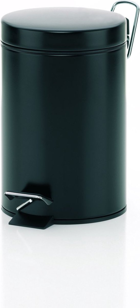 Goedkoopste Monaco Pedaal Afvalemmer - 3 l - Zwart - Kela