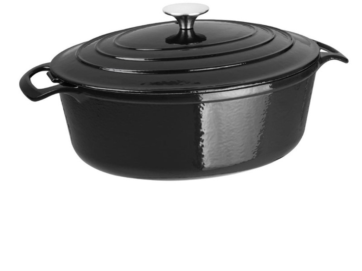 Ovale Braadpan - 5 Liter - Zwart - Vogue GH306 - Horeca & Professioneel