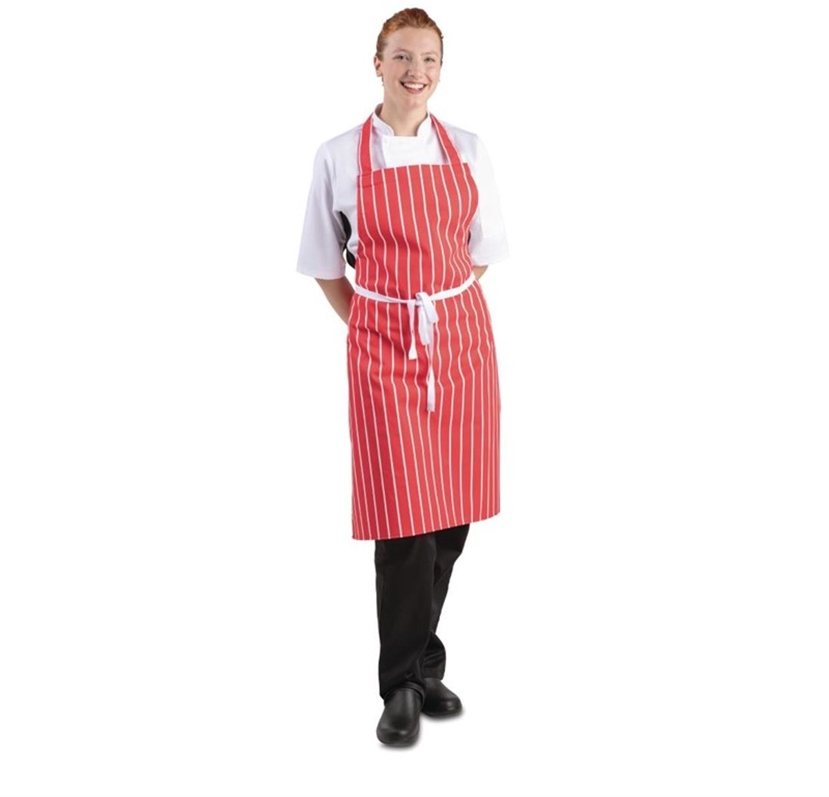 Whites halterschort rood-wit gestreept