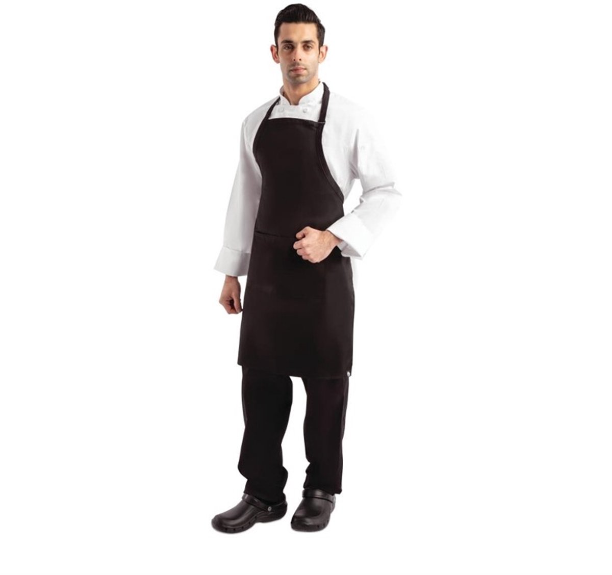 Chef Works halterschort zwart