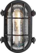 KS Verlichting - Scheepslamp Nautic III Black - geschikt als wandlamp en plafondlamp - stoere maritieme buitenlamp