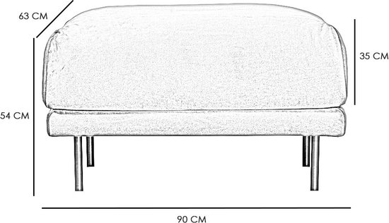 Bronx71® Pouf scandinave Denver bouclé taupe