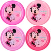 4x Plastic Disney Minnie Mouse bordjes
