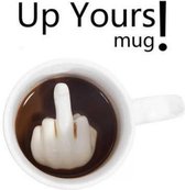 Mug à café Doigt du milieu - Drôle - Créatif - Cadeau Perfect - Humour - Thee - Lait - Céramique
