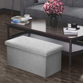 Opvouwbare Opberg Poef - Hocker – Bench – Bench with Storage space - Zitkist – Woonkamer accessoires  38D x 38W x 78H centimeter