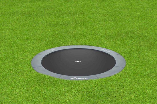 Akrobat Orbit Flat to the ground Trampoline 430 Antraciet, zonder veiligheidsnet