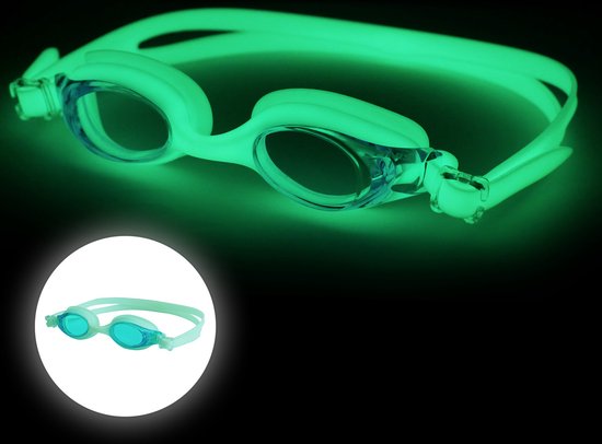 Finis flowglow zwembril groen voor kinderen glow in the dark