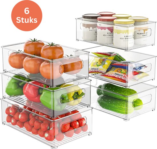 1 stuks koelkastorganizer bak ruimtebesparend food grade pet keukenorganizer blikjes opslag multifunctioneel rek voor thuis kopen vanaf een prijs van 8.01