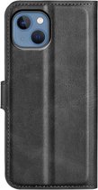 Casecentive - Leren Wallet case met sluiting geschikt voor iPhone 14 Pro Max - zwart