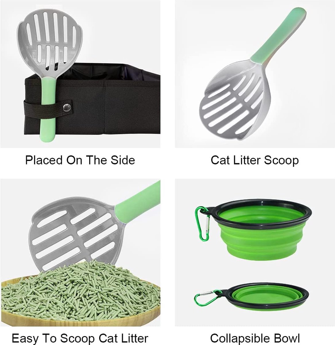 Draagbare kattenbak voor katten - Lekvrij, opvouwbaar Draagbare kattenbak voor katten - Lekvrij, opvouwbaar
