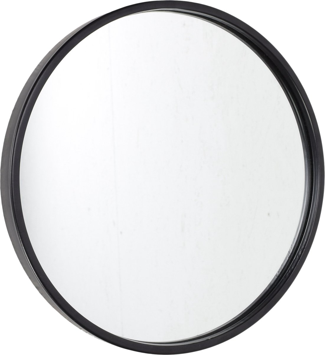 Fragix Boston wandspiegel rond - Zwart - Metaal - Ø35cm - Industrieel