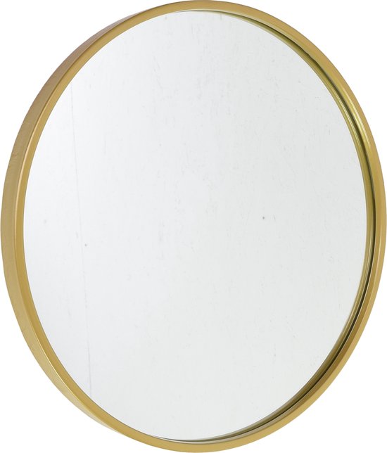 Fragix Boston wandspiegel rond - Goud - Metaal - Ø45cm - Industrieel