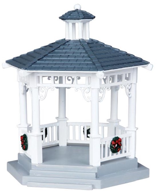 Lemax - Plastic Gazebo With Decorations - Kersthuisjes & Kerstdorpen