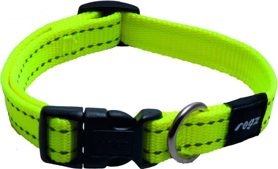 Rogz For Dogs Snake Hondenhalsband 16 mm x 26-40 cm - Geel
