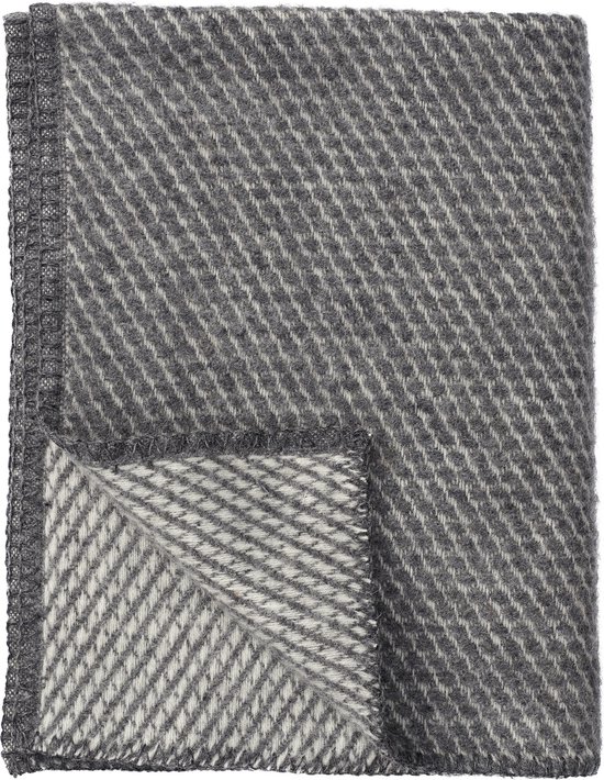 Klippan 100% eco-wollen wiegdeken - velvet grijs - warm-zacht-65x90cm
