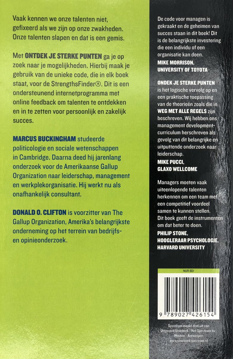 Ontdek je sterke punten - back cover