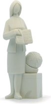 MadDeco - moderne tijden beeldjes - Nadal - meester - leerkracht - wit - vrouw - 25.5 cm hoog - met de hand gemaakt in Spanje