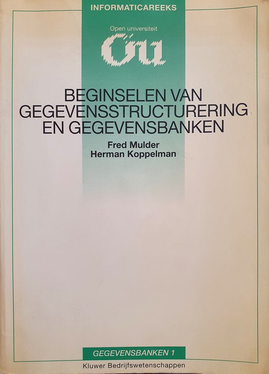 BEGINSELEN GEGEVENSSTRUCTURERING 1EDR - cover