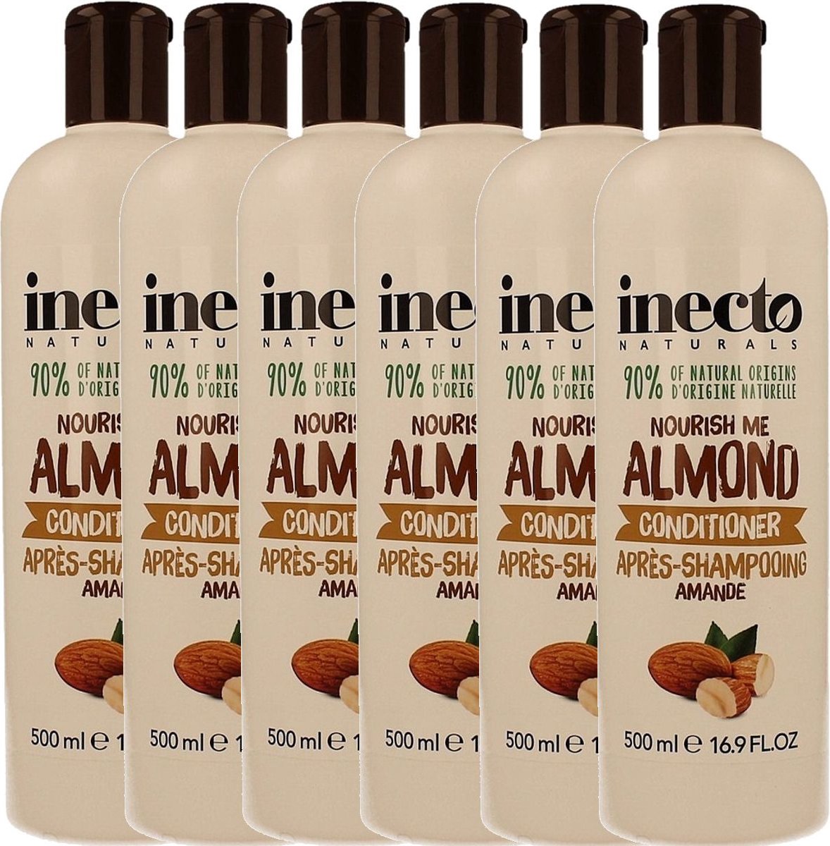 Inecto - Après-shampooing Amande - Pack de 6 - Nourrissant - Hydratant -  Naturel | bol.com
