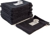 ARTG® DeLuxe - Washandjes - 700 grams kwaliteit - 16 x 21 cm - Zwart - Very Black - SET van 10 stuks