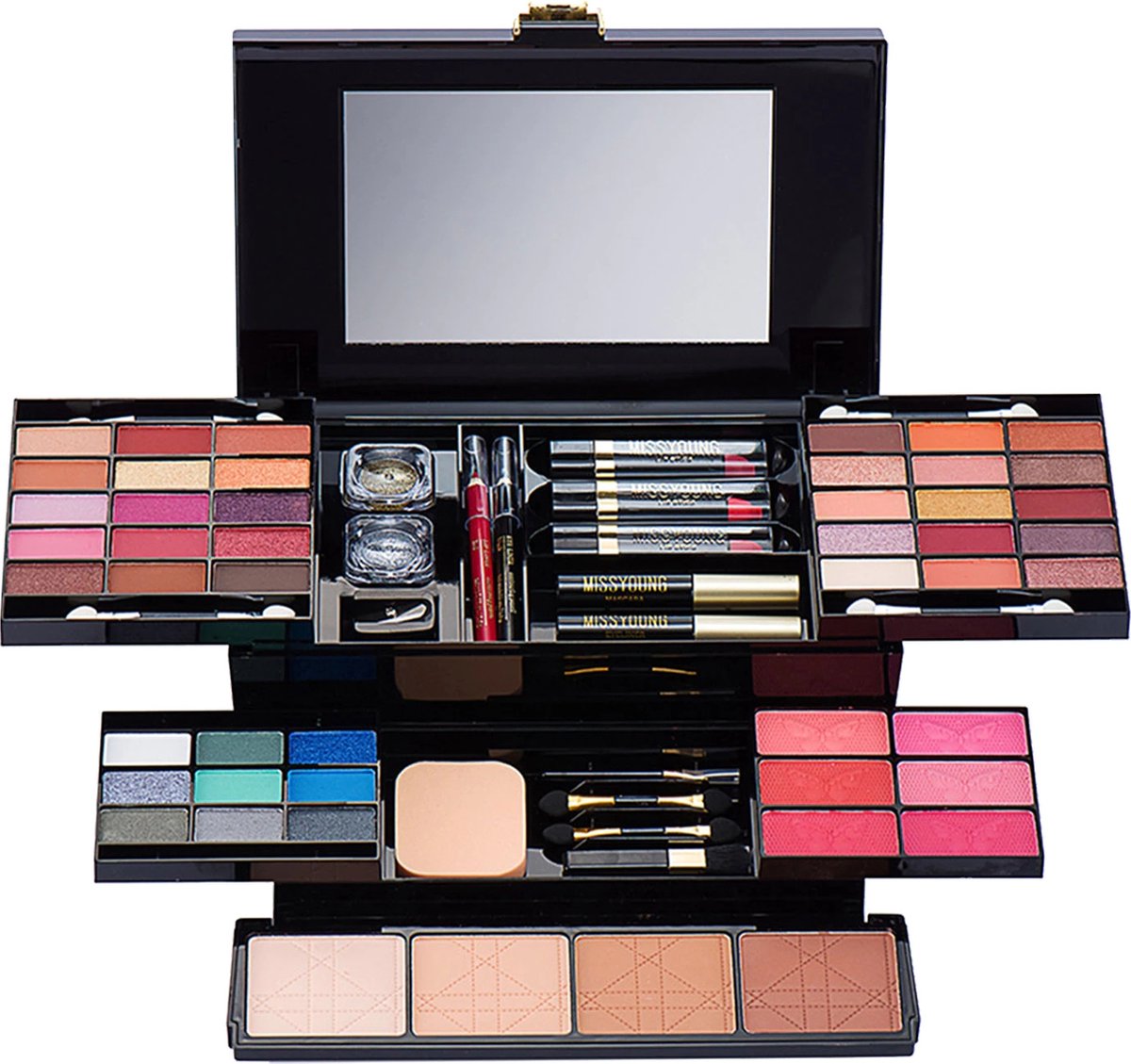 Polaza® Make-up Palet - Make-up - Meerdere kleuren - Oogschaduw - Highlighter - Borsteltjes