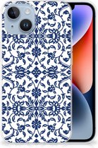 GSM Hoesje Geschikt voor iPhone 14 Trendy Telefoonhoesjes Flower Blue