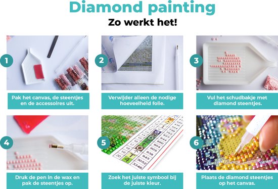 Diamond painting - Dolfijnen met regenboog – Mindful Hobby's