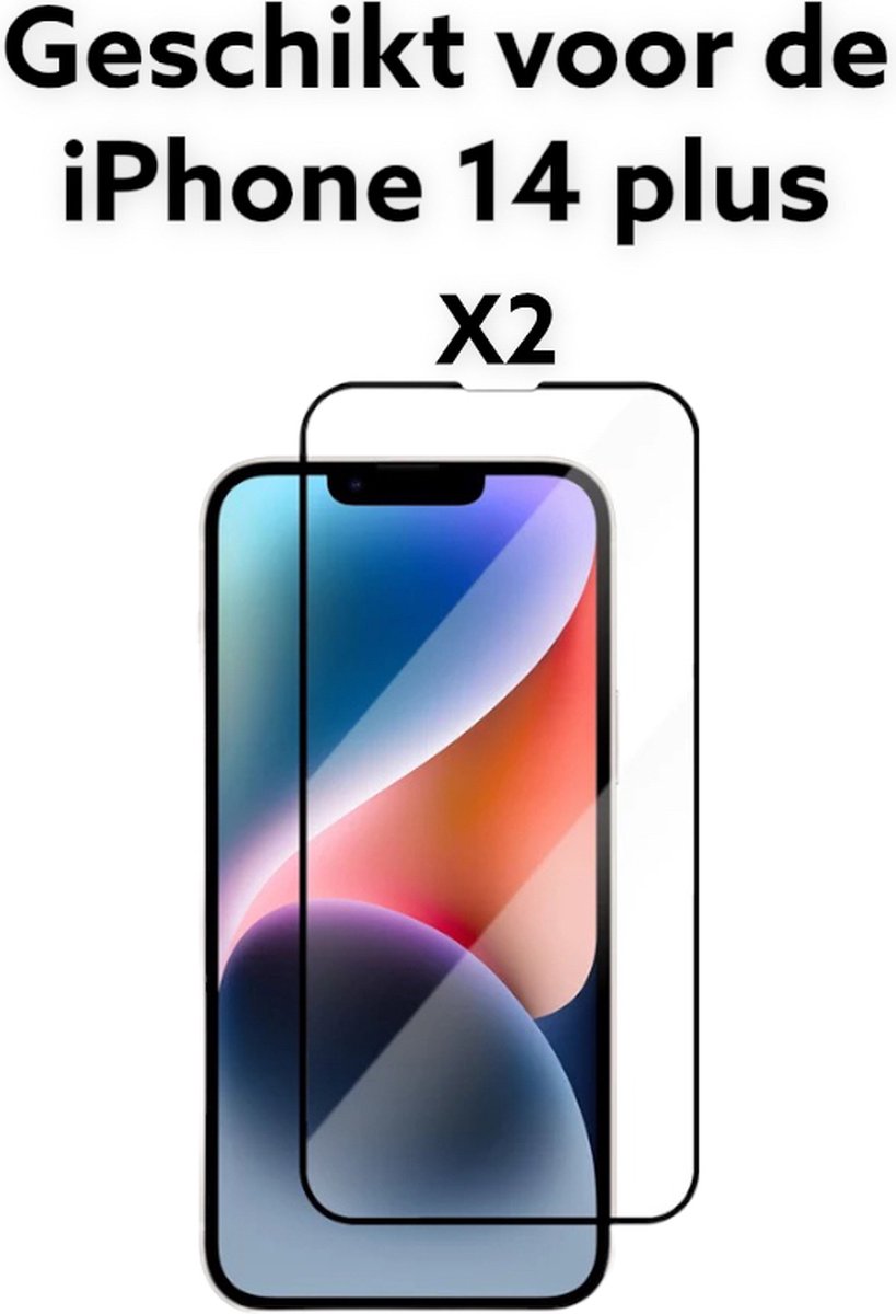 iphone 14 plus 2x screenprotector apple iphone 14 plus 2x tempered glas protectie - iphone 14 plus glas protector gehard glas