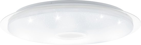 EGLO Lanciano Plafondlamp - LED - Ø 66 cm - Wit/Zilver - Dimbaar
