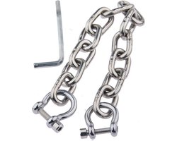 Zilveren ketting 30cm met d-sluiting