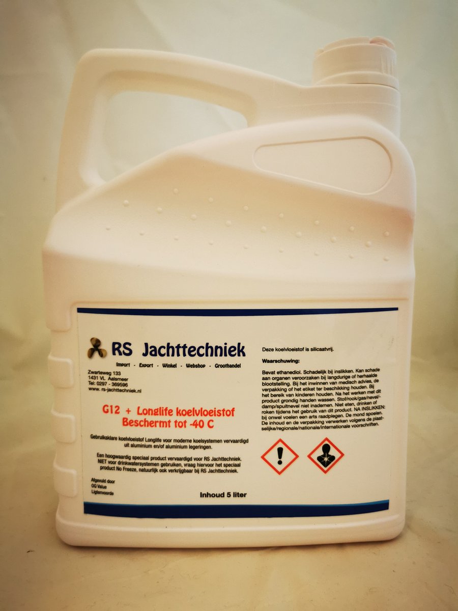 RS Jachttechniek G12+ Longlife koelvloeistof -40°C 5 Liter