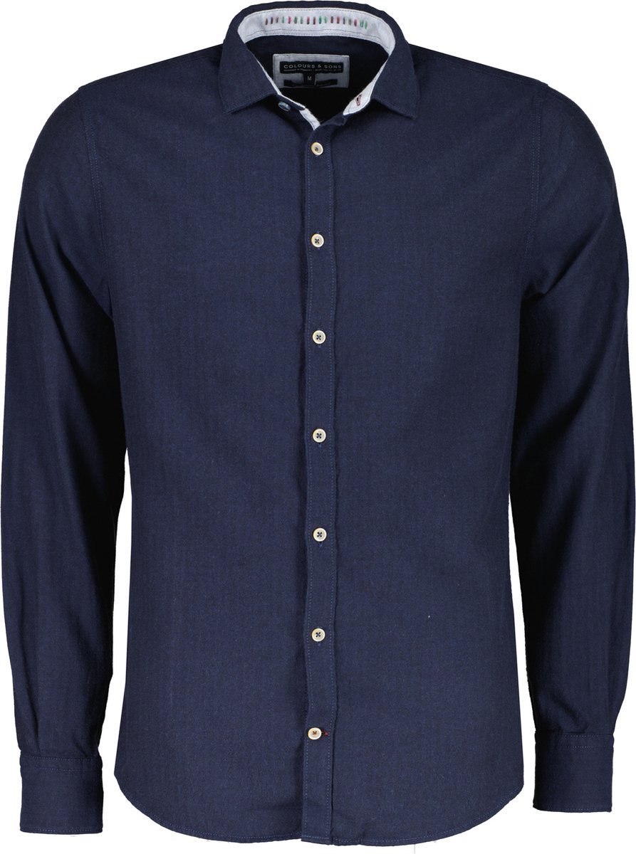 Colours & Sons Overhemd - Modern Fit - Blauw - XL
