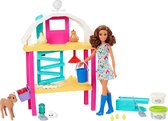 Barbie Broed en Verzamel Kippenboerderij - Met Barbiepop - Speelfigurenset