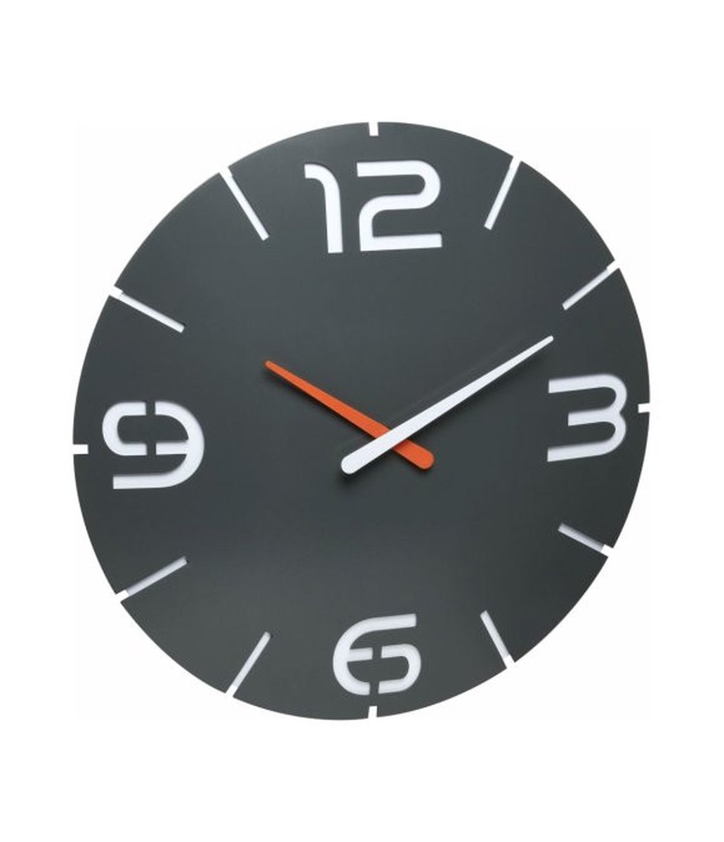 TFA Contour Horloge radio-pilotée noire 35 cm | bol.com