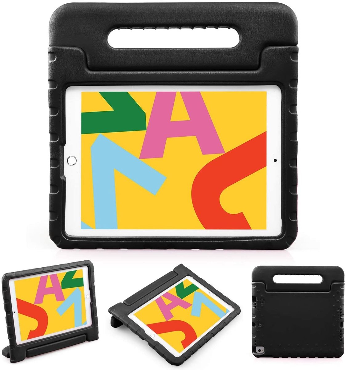 Kinderhoes Geschikt Voor iPad 2020/2021 10.2 Inch Kinderhoes Zwart