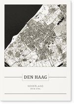 Stadskaart Den Haag - Plattegrond Den Haag – city map – Dibond muurdecoratie 30 x 40 cm