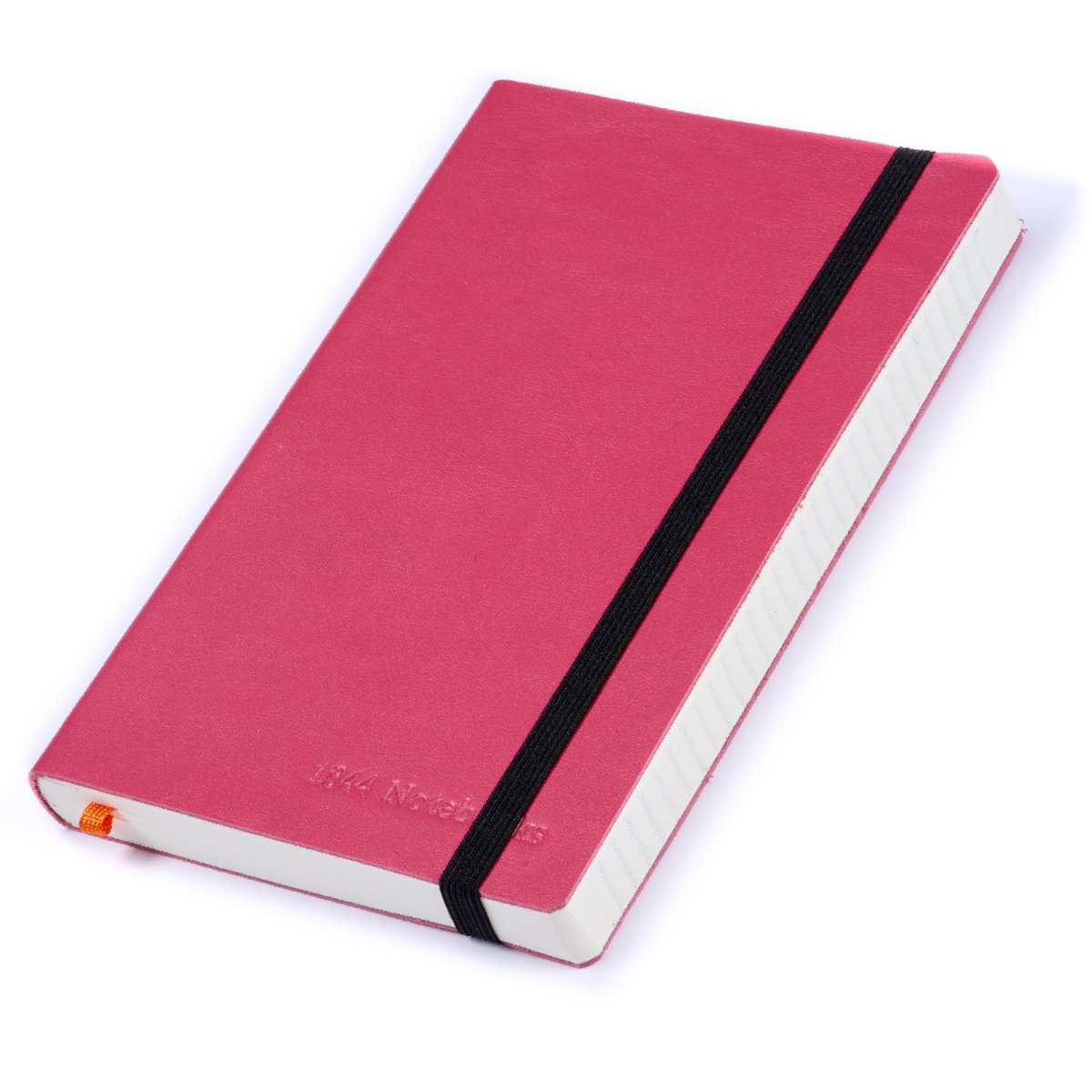Notitieboek - Notebook A5 - Cadeau voor man - Cadeau voor vrouw - Notitieboekje - Handgemaakt van leer - Notebook - Notitieblok - Innuendo Pink - roze - 1844 Notebooks