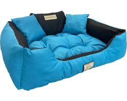 Kingdog - Groot honden- en kattenbed | Dierenmand 100 x 75 | Blauw - maat L