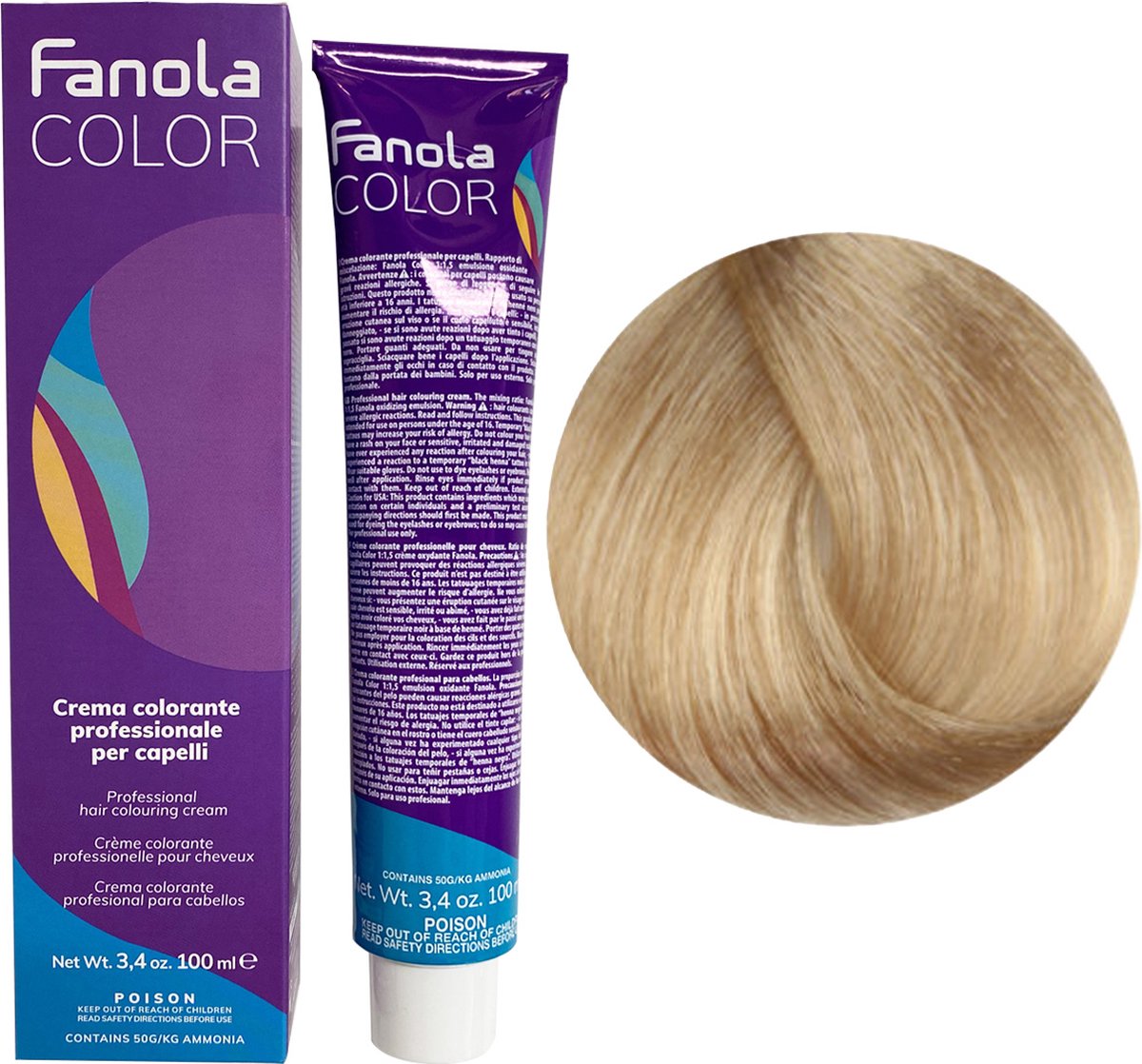 Fanola Haarverf Professional Colouring Cream 10.03 Warm Blonde Platinum