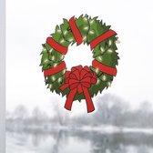 Kerst raamsticker krans